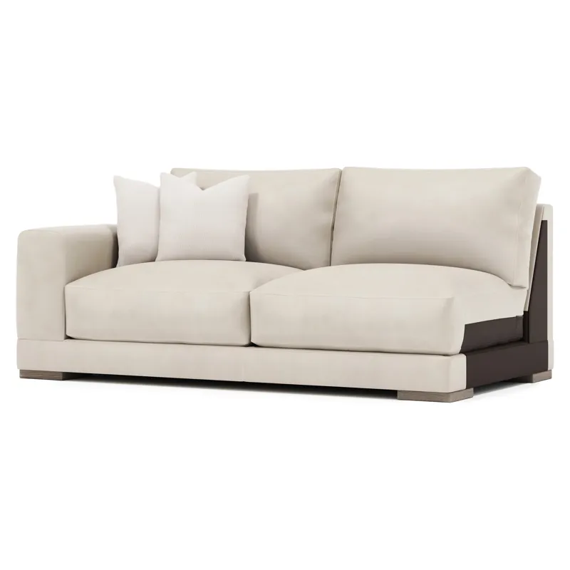Lars Leather Left Arm Loveseat