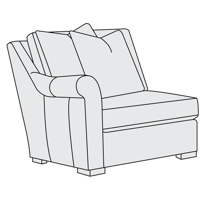 Keirnan Leather Right Arm Chair