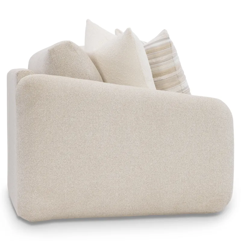 Plush Soleil Fabric Left Arm Loveseat