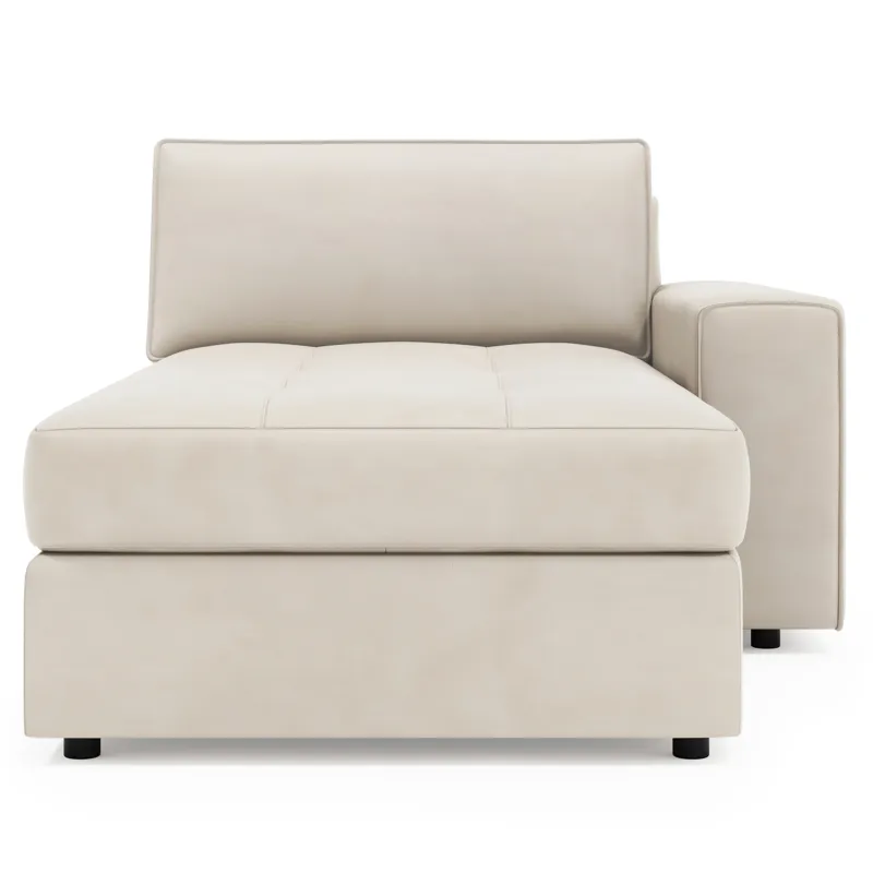Nest Leather Right Arm Chaise