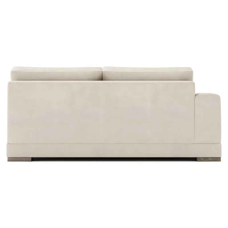 Lars Leather Left Arm Loveseat