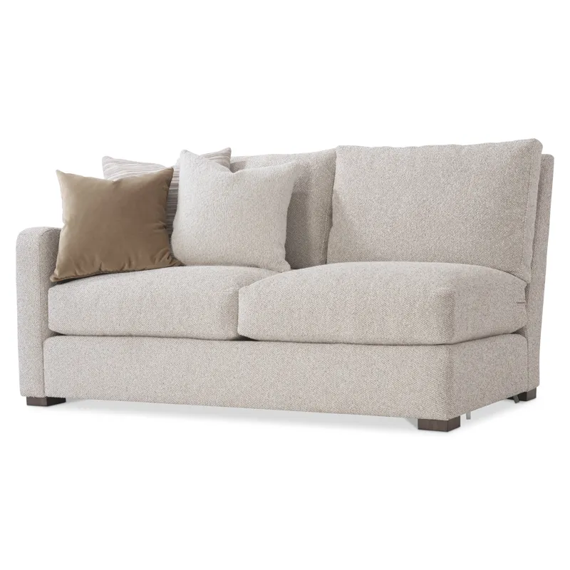 Plush Ventura Fabric Left Arm Loveseat