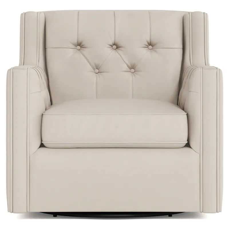 Candace Leather Swivel Chair