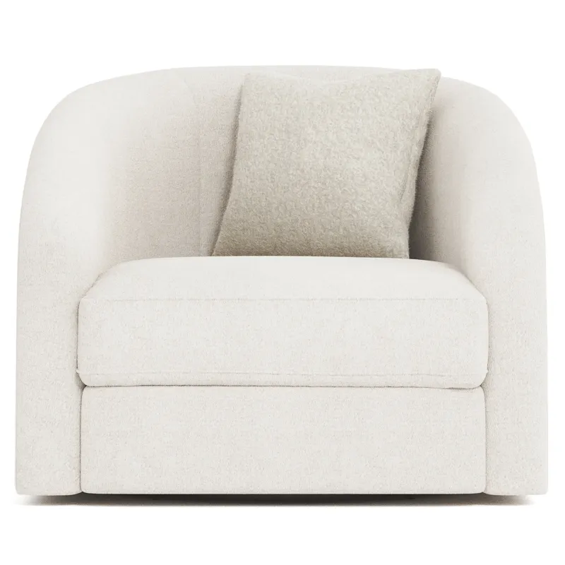 Plush Terra Fabric Swivel Chair