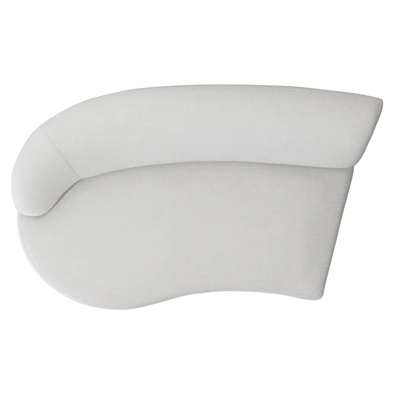 Plush Elle Fabric Left Arm Loveseat