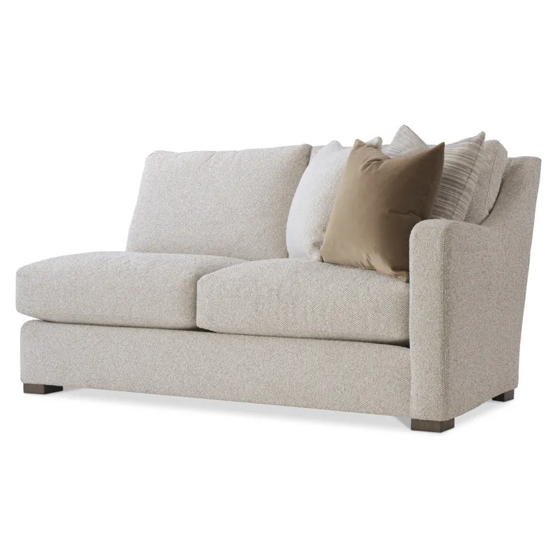Plush Ventura Fabric Right Arm Loveseat