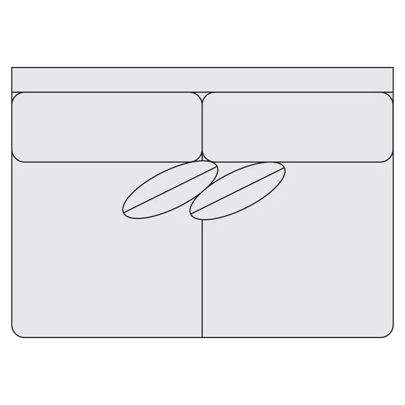 Signature Seating Fabric Armless Loveseat