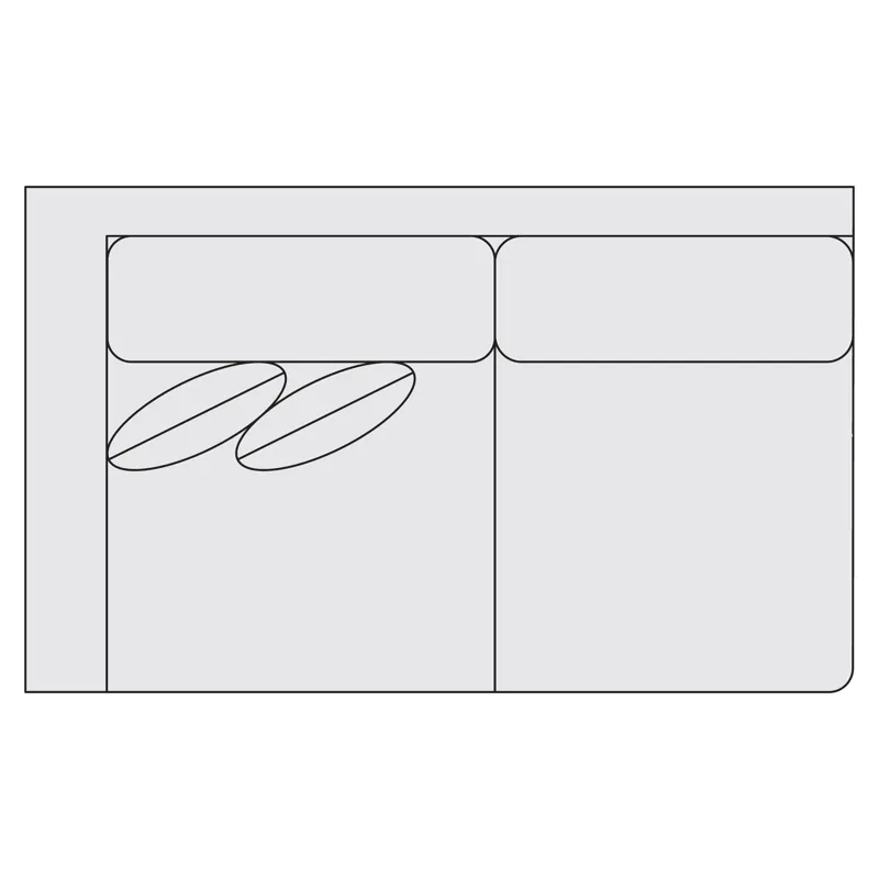 Signature Seating Fabric Left Arm Loveseat