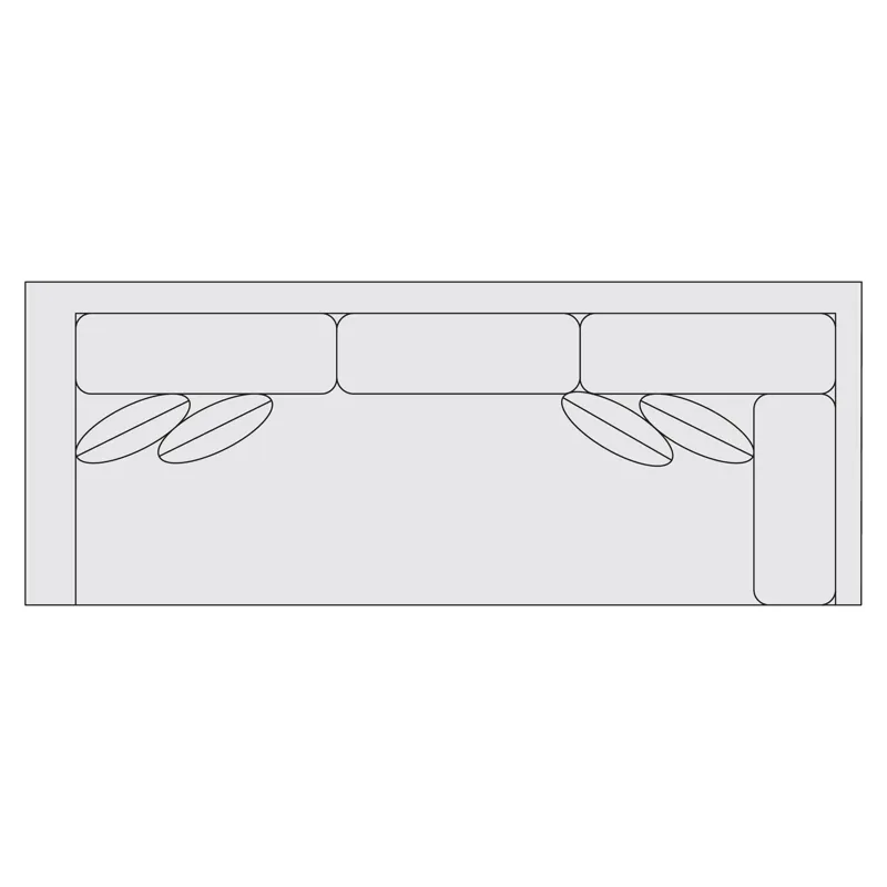 Signature Seating Fabric Right Arm Return Sofa