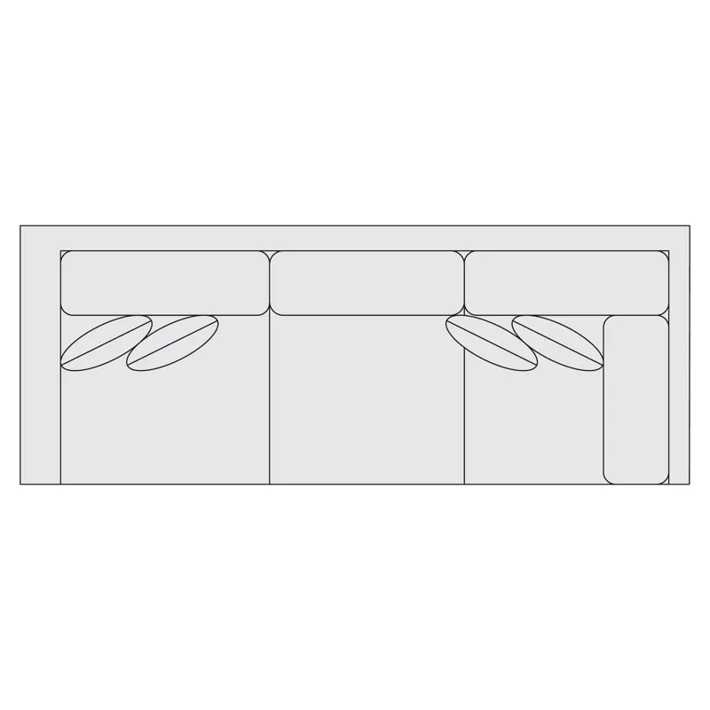 Signature Seating Fabric Right Arm Return Sofa