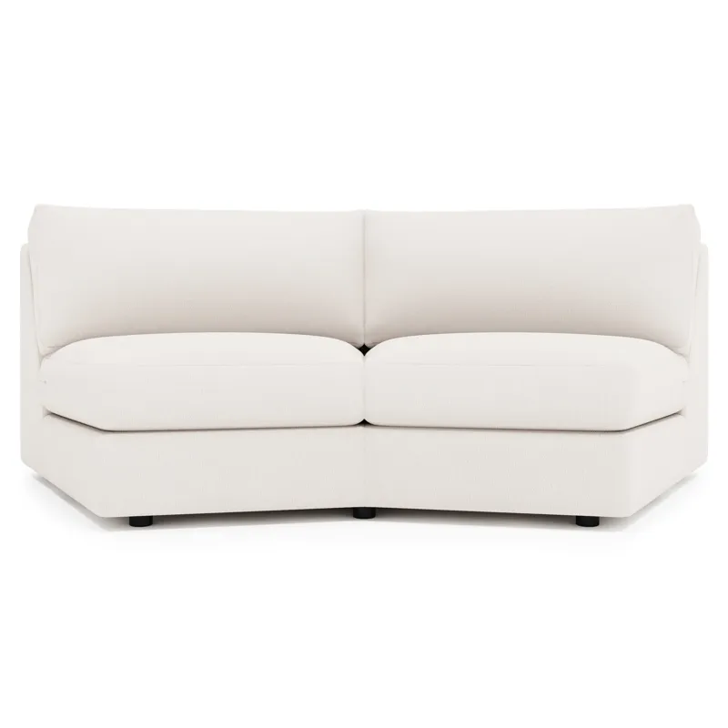 Soleil Fabric Armless Loveseat