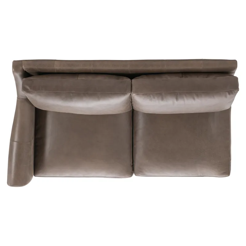 Keirnan Leather Left Arm Loveseat