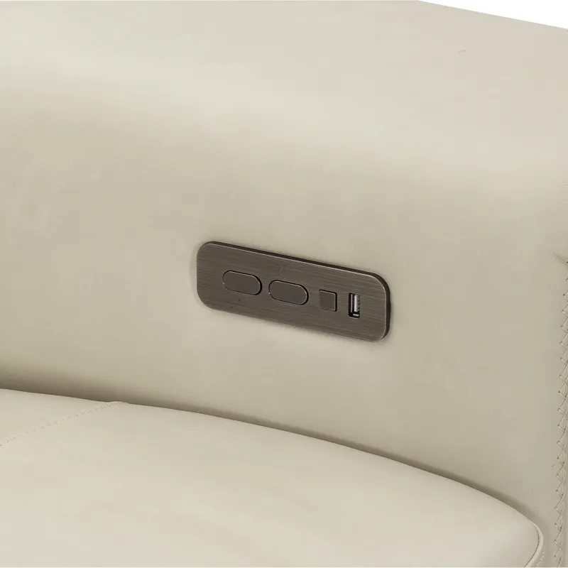 Lioni Leather Right Arm Power Motion Loveseat