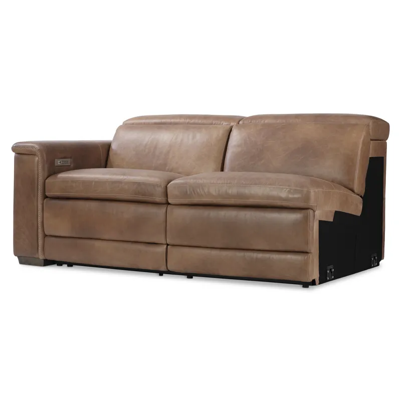 Lioni Leather Left Arm Power Motion Loveseat