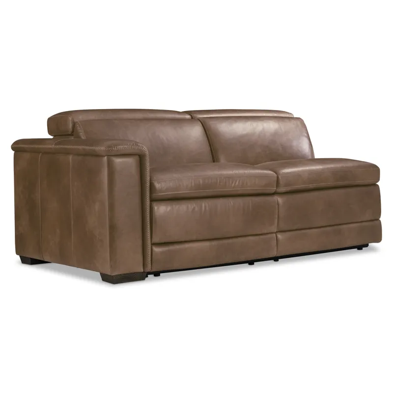 Lioni Leather Left Arm Power Motion Loveseat