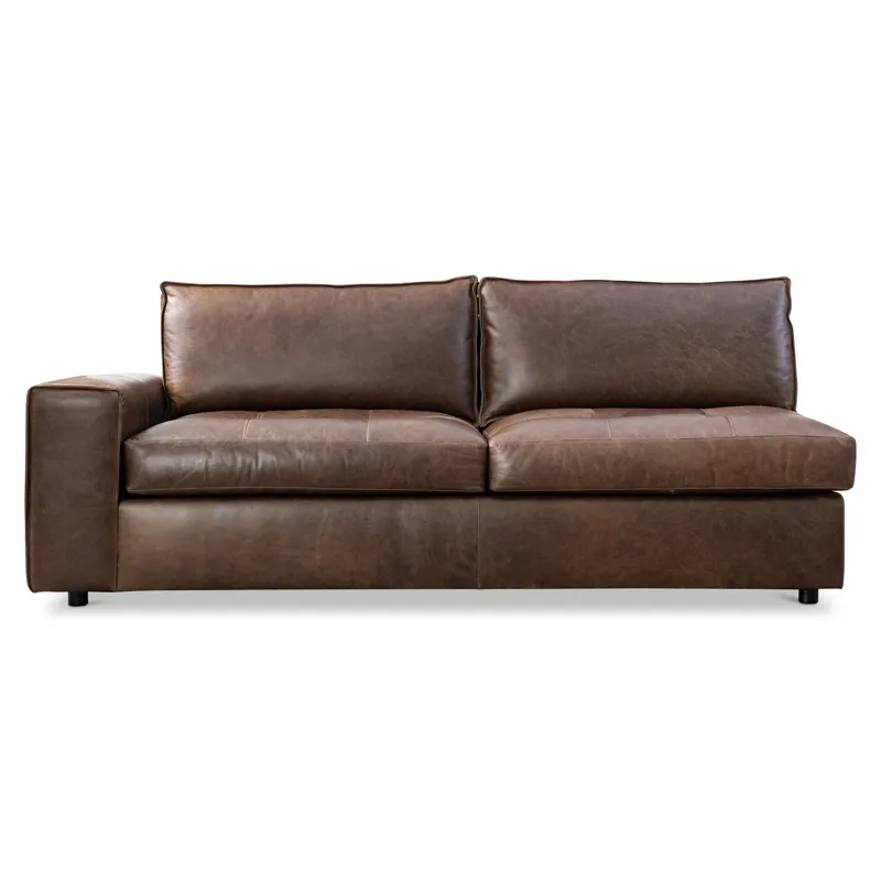 Nest Leather Left Arm Loveseat