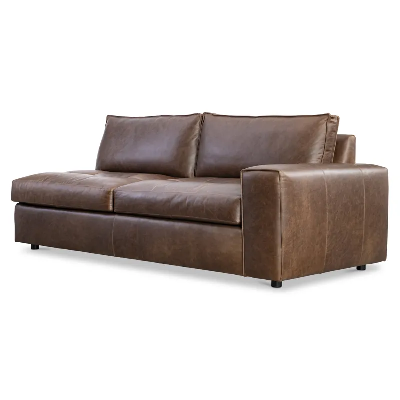Nest Leather Right Arm Loveseat