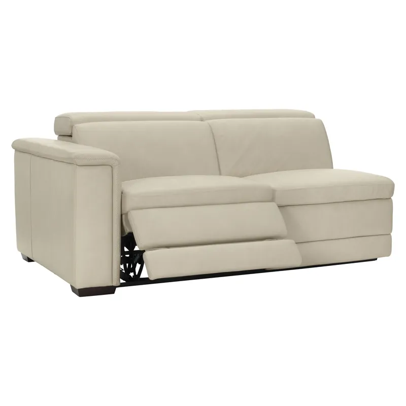 Lioni Leather Left Arm Power Motion Loveseat