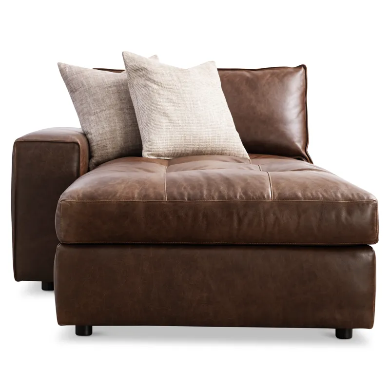 Nest Leather Left Arm Chaise