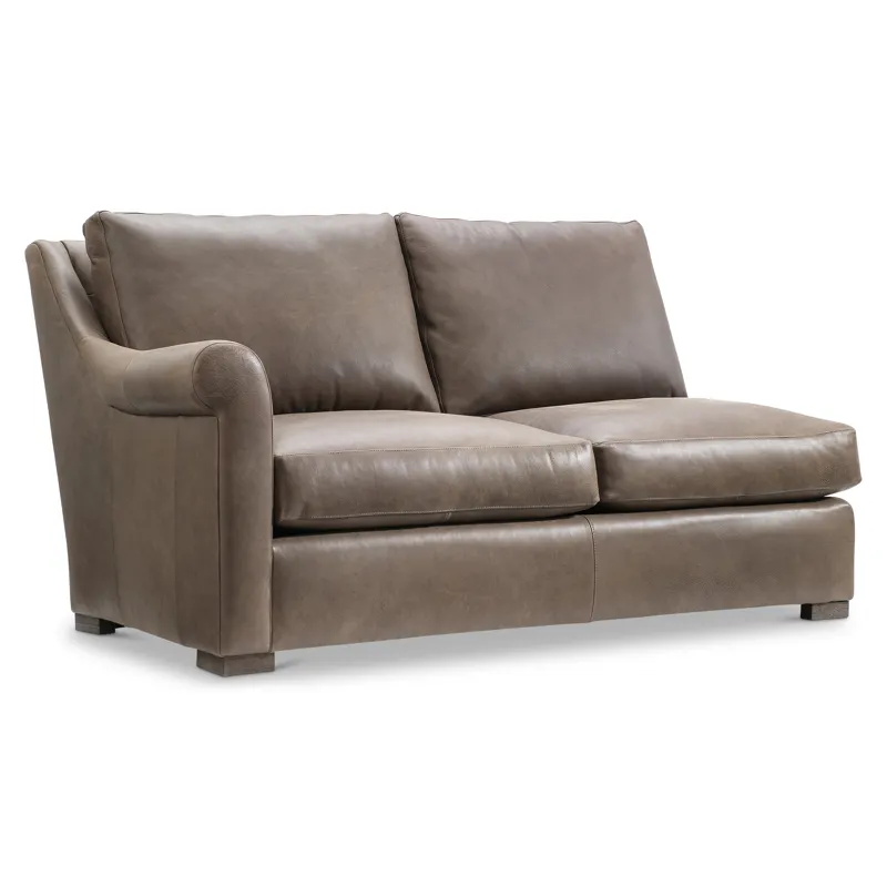 Keirnan Leather Left Arm Loveseat