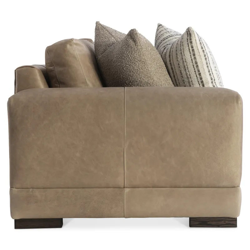 Lars Leather Left Arm Loveseat