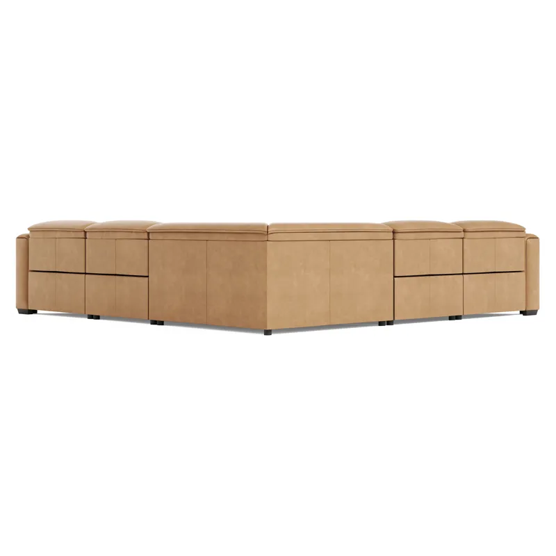 Billings Leather Power Motion Sectional