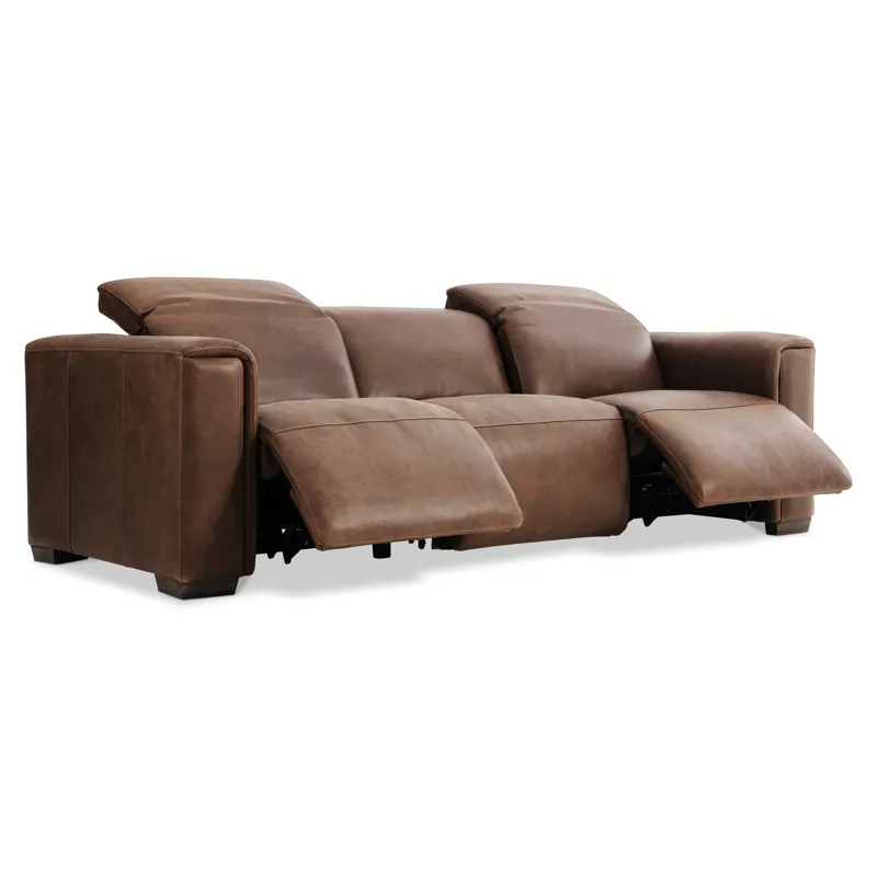 Billings Leather Power Motion Sofa