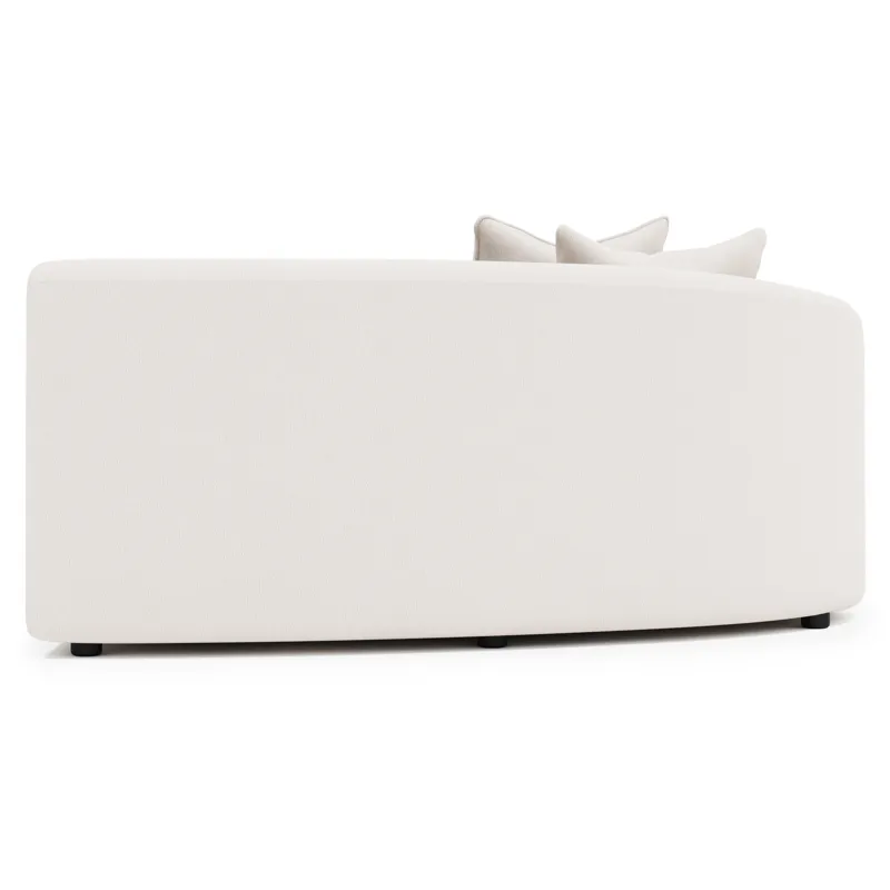 Plush Elle Fabric Left Arm Loveseat