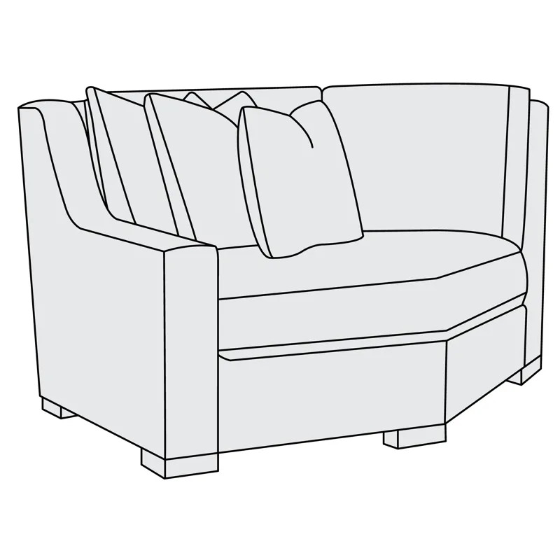 Germain Fabric Left Arm Cuddler