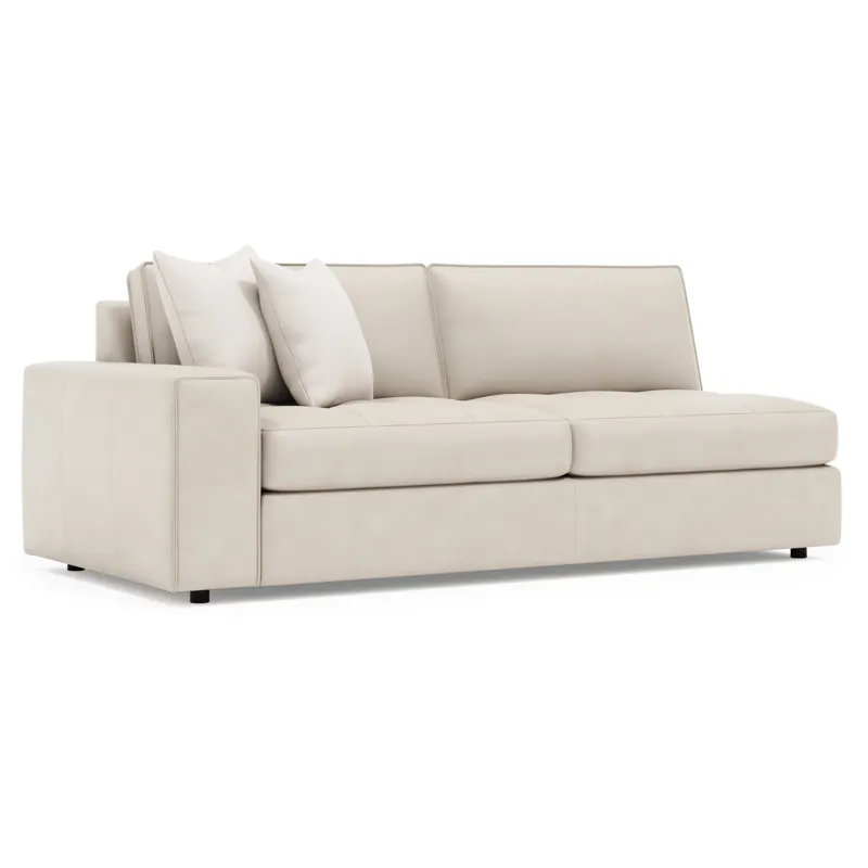 Nest Leather Left Arm Loveseat