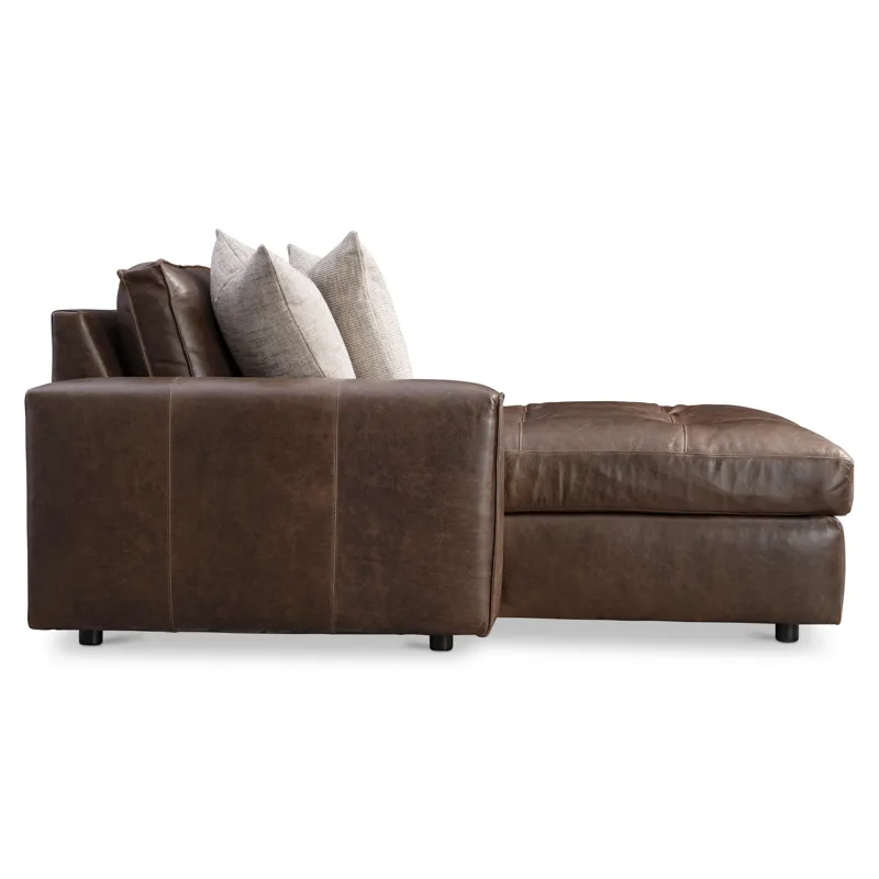 Nest Leather Left Arm Chaise
