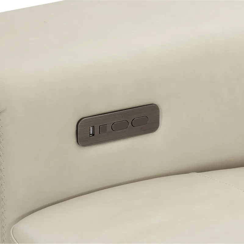 Lioni Leather Left Arm Power Motion Loveseat