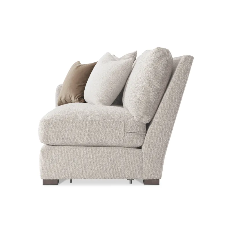 Plush Ventura Fabric Left Arm Loveseat