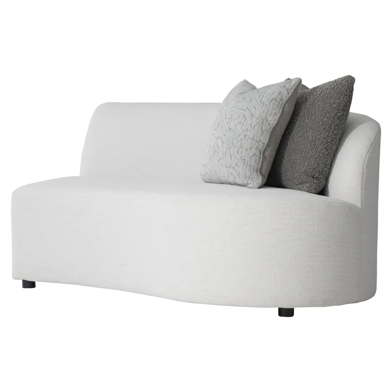 Plush Elle Fabric Right Arm Loveseat