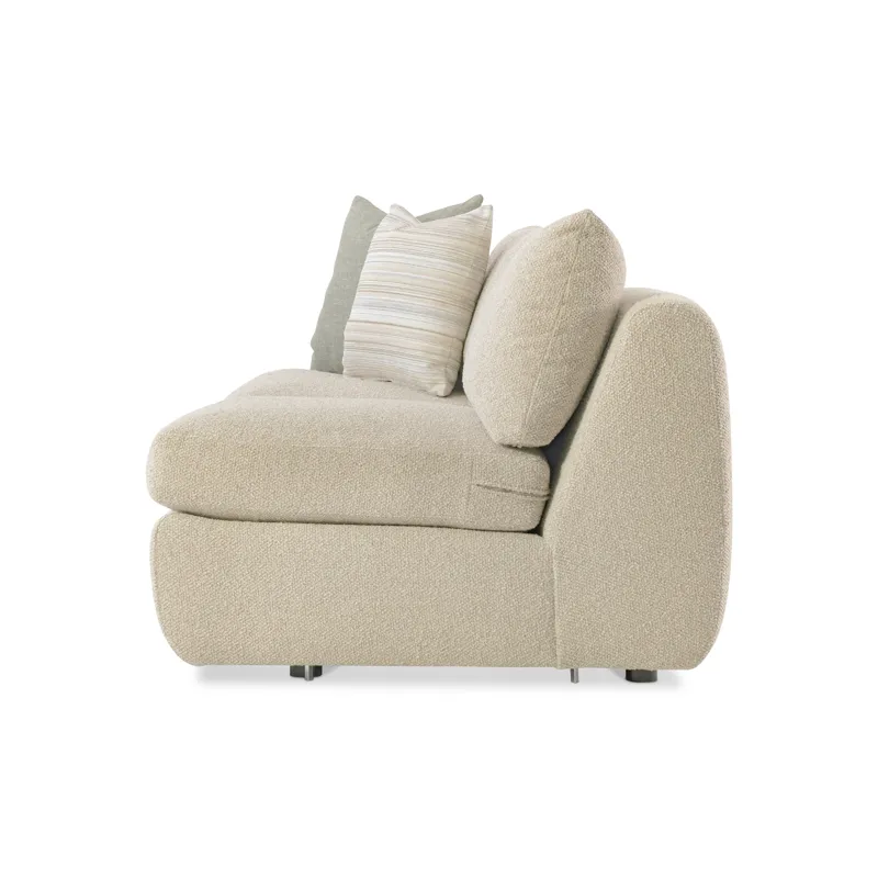 Plush Jules Fabric Left Arm Loveseat