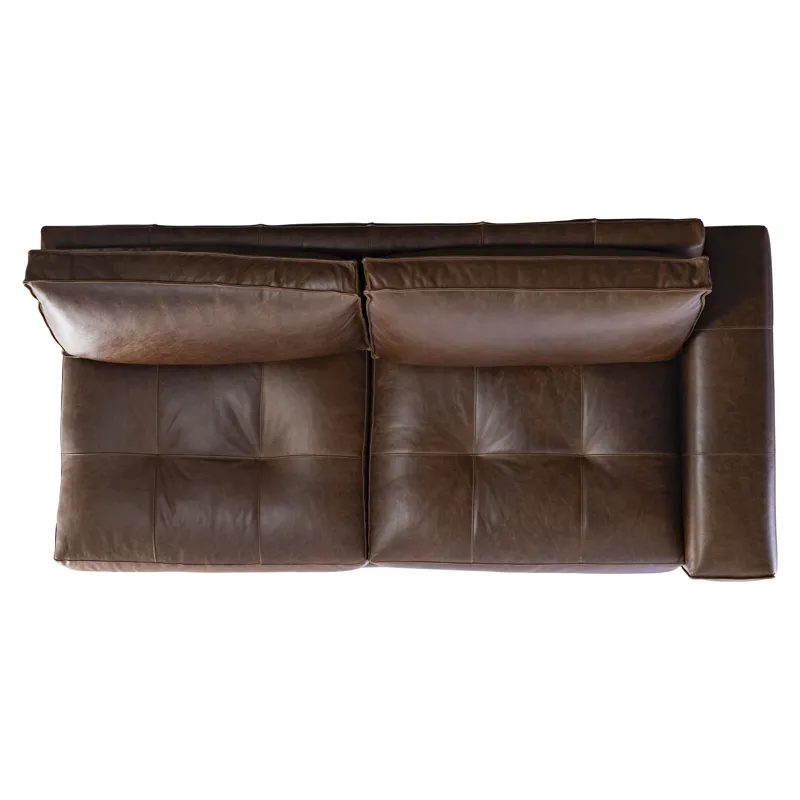 Nest Leather Right Arm Loveseat