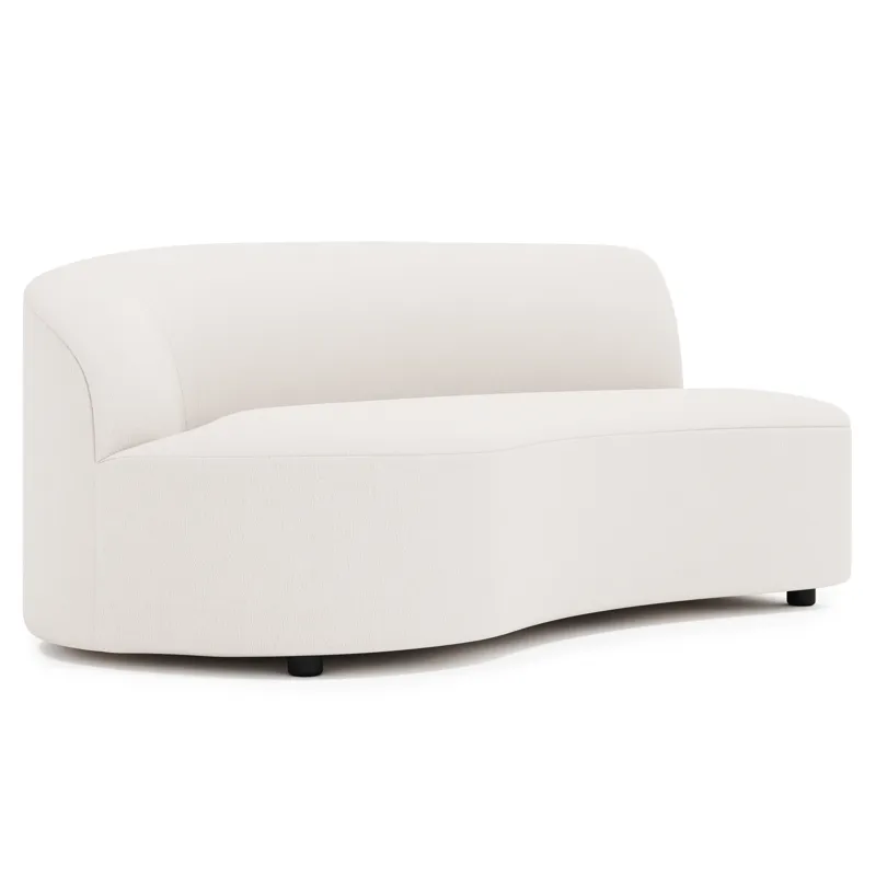 Plush Elle Fabric Left Arm Loveseat