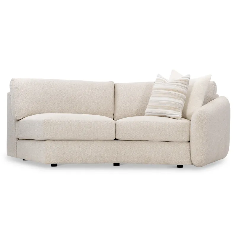 Plush Soleil Fabric Right Arm Loveseat
