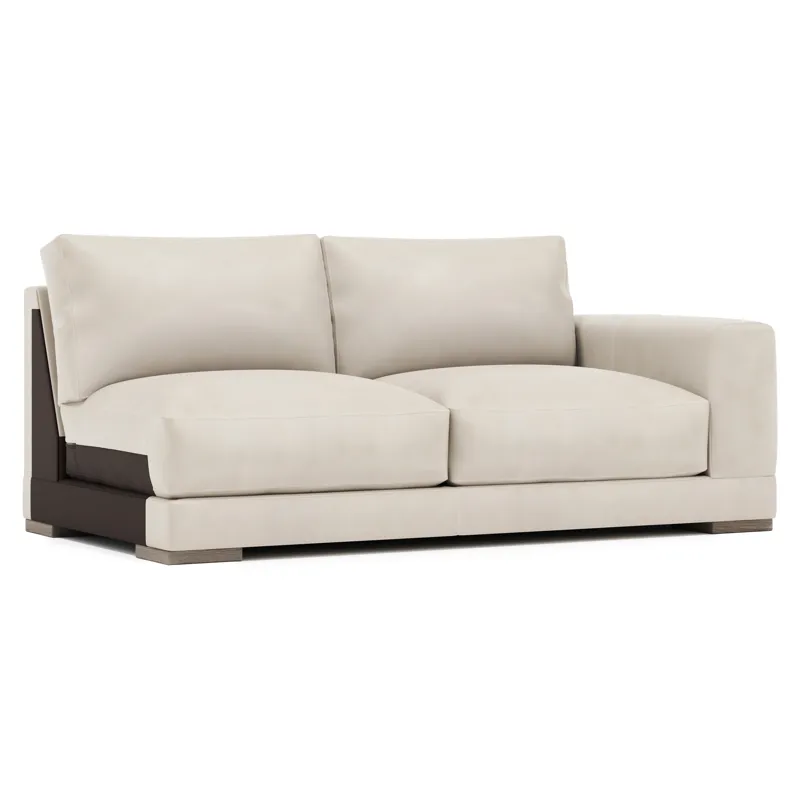 Lars Leather Right Arm Loveseat