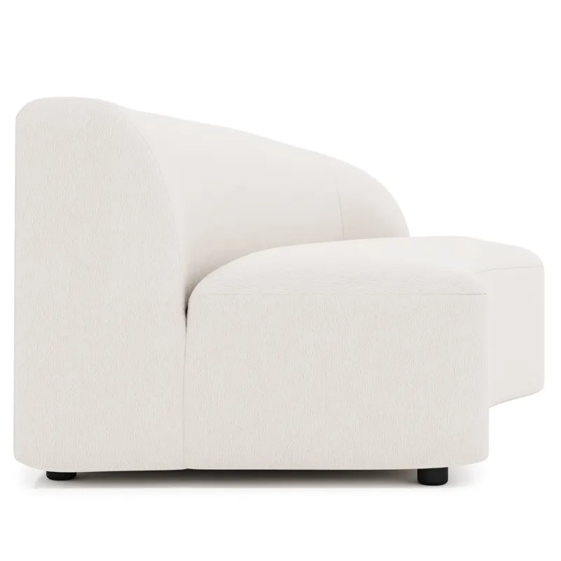 Plush Elle Fabric Right Arm Loveseat