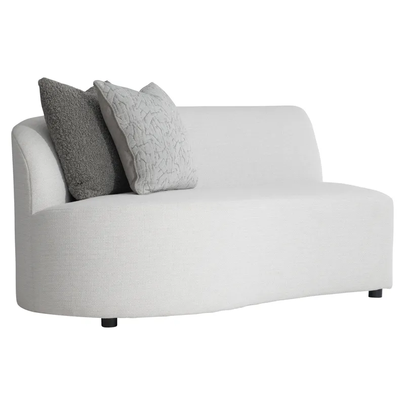 Plush Elle Fabric Left Arm Loveseat