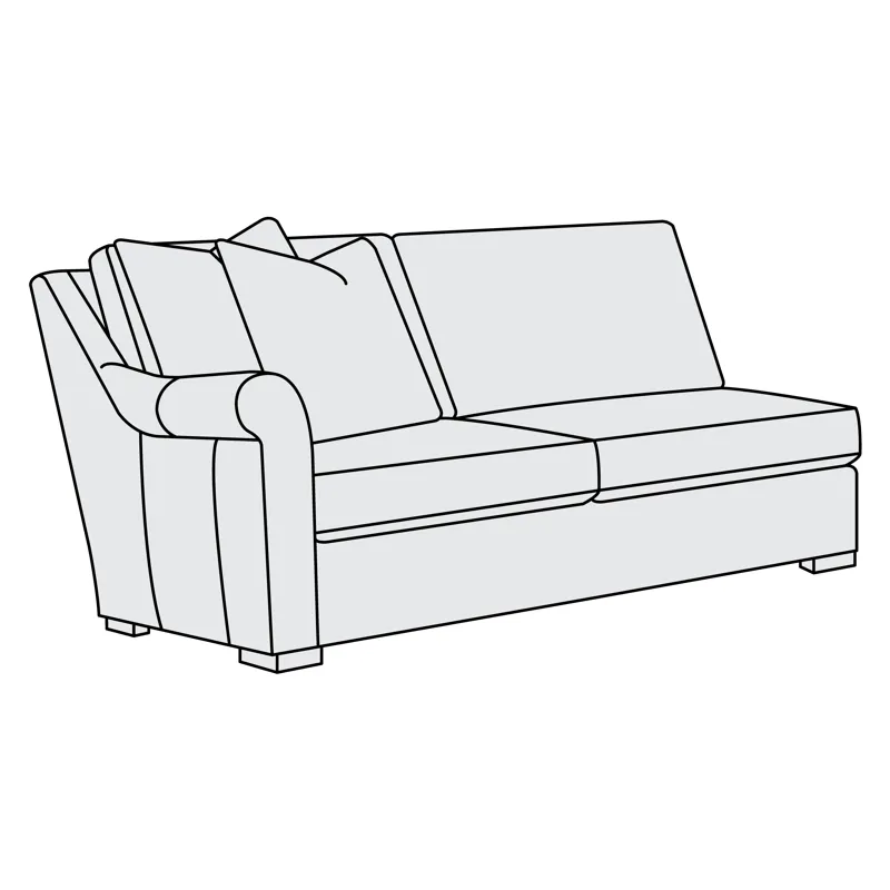 Keirnan Leather Right Arm Loveseat