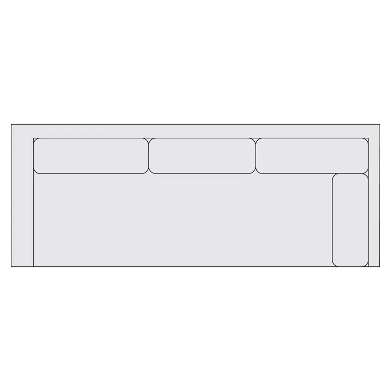 Signature Seating Fabric Right Arm Return Sofa