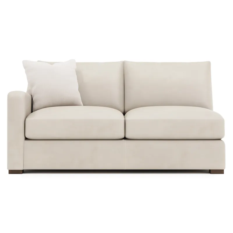 Ventura Leather Left Arm Loveseat