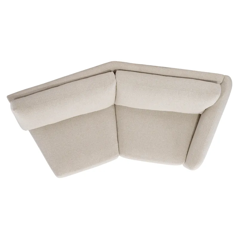 Plush Soleil Fabric Right Arm Loveseat