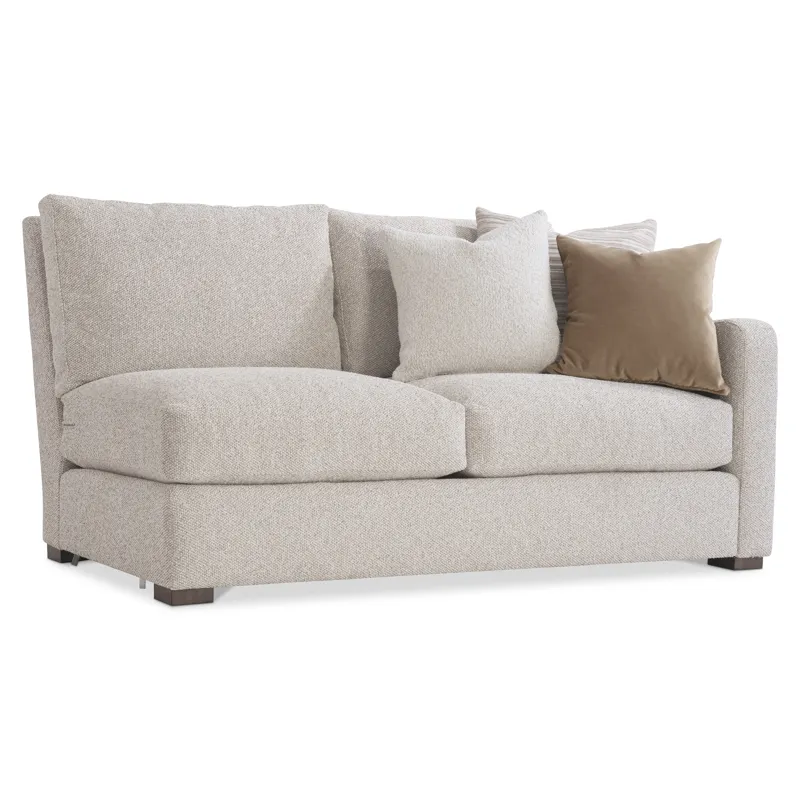 Plush Ventura Fabric Right Arm Loveseat