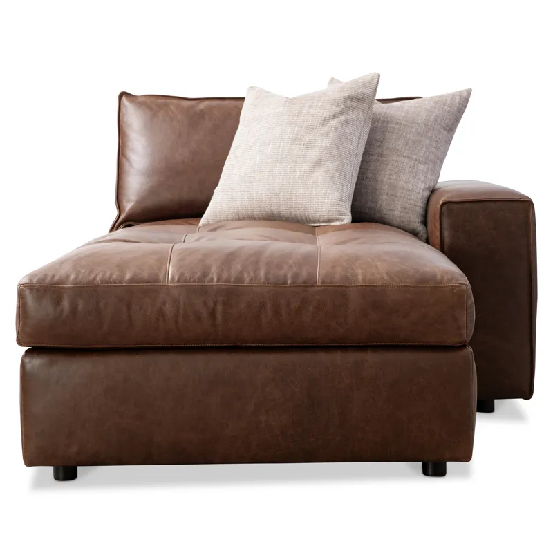 Nest Leather Right Arm Chaise