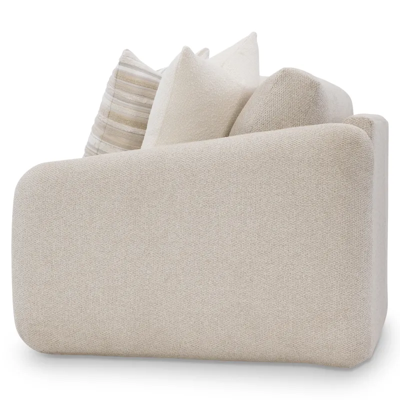 Plush Soleil Fabric Right Arm Loveseat