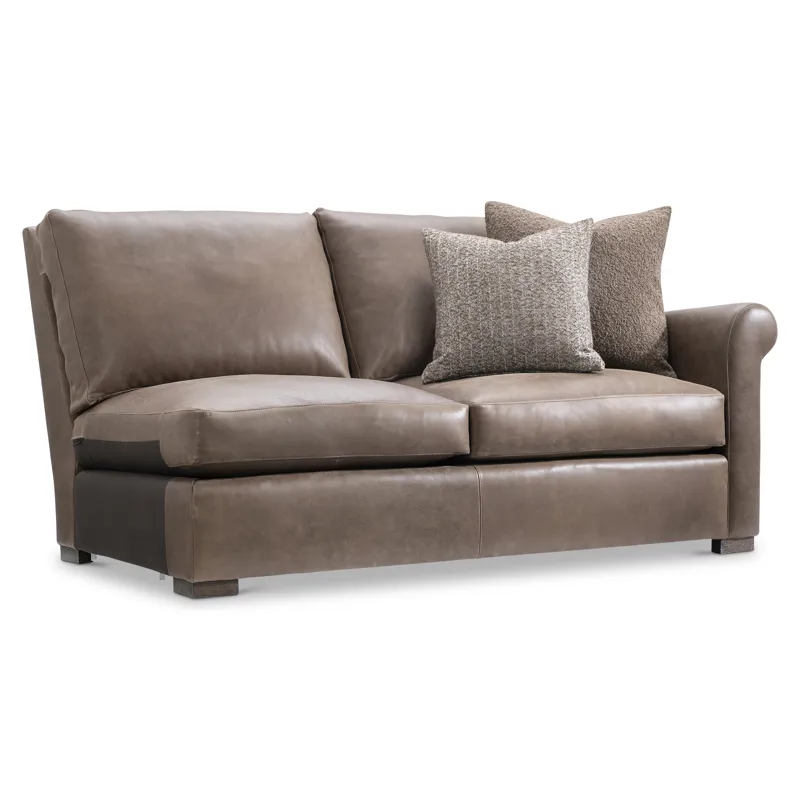Keirnan Leather Right Arm Loveseat