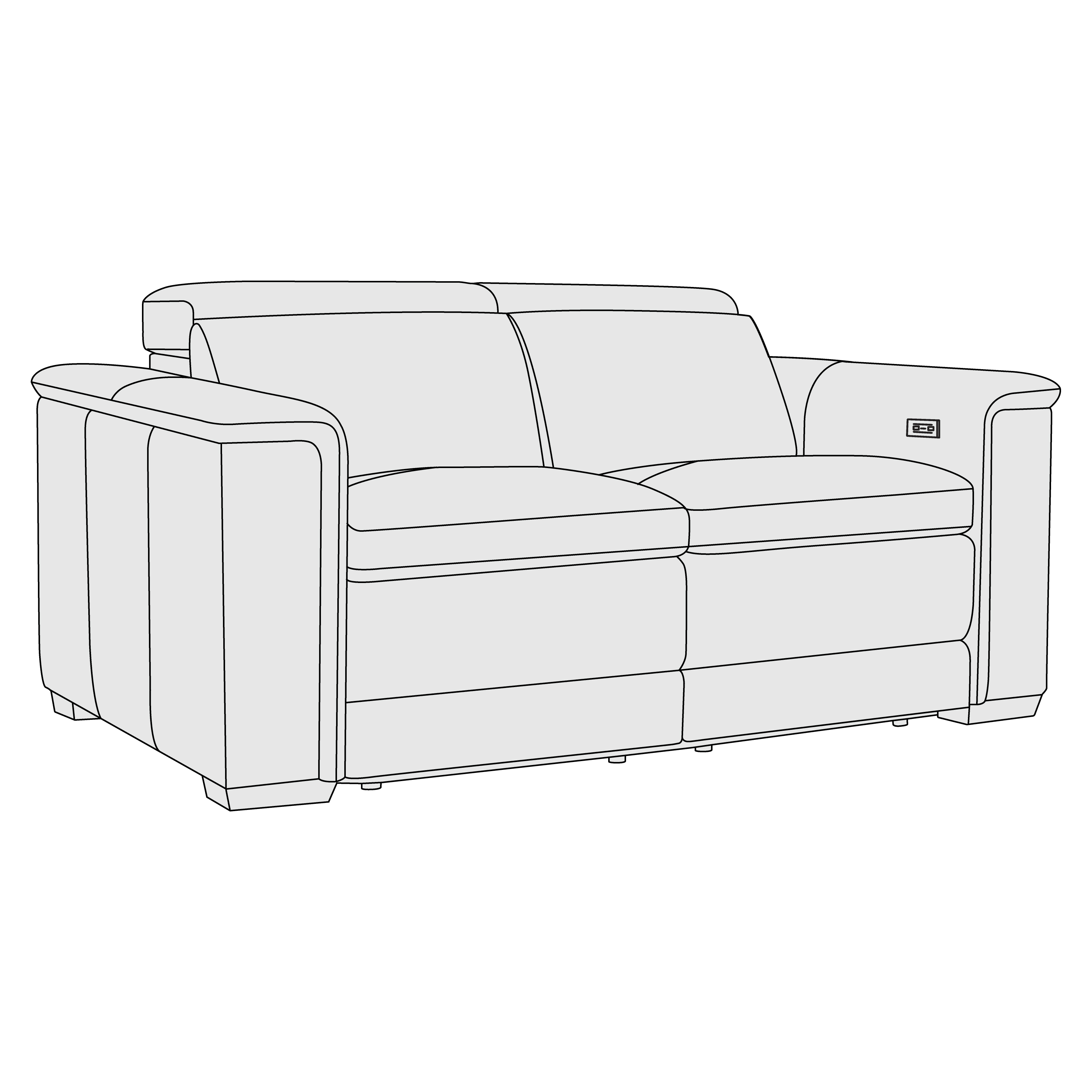 Lioni Leather Power Motion Loveseat 9565RO by Bernhardt Furniture at